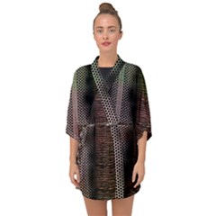 Leopard Animal Shawl Honeycomb Half Sleeve Chiffon Kimono by Vaneshop