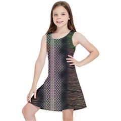 Leopard Animal Shawl Honeycomb Kids  Lightweight Sleeveless Dress by Vaneshop