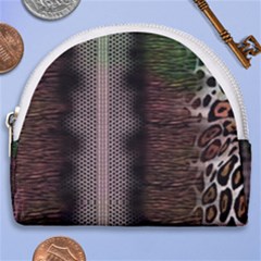 Leopard Animal Shawl Honeycomb Horseshoe Style Canvas Pouch by Vaneshop