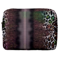 Leopard Animal Shawl Honeycomb Make Up Pouch (large)