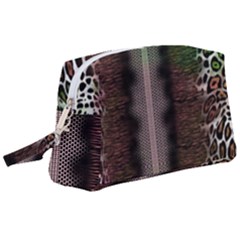 Leopard Animal Shawl Honeycomb Wristlet Pouch Bag (large) by Vaneshop