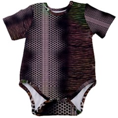 Leopard Animal Shawl Honeycomb Baby Short Sleeve Bodysuit by Vaneshop