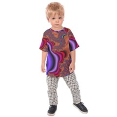 Colorful Piece Abstract Kids  Raglan Tee