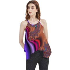 Colorful Piece Abstract Flowy Camisole Tank Top by Vaneshop