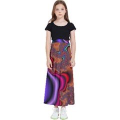 Colorful Piece Abstract Kids  Flared Maxi Skirt by Vaneshop