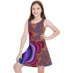 Colorful Piece Abstract Kids  Lightweight Sleeveless Dress by Vaneshop