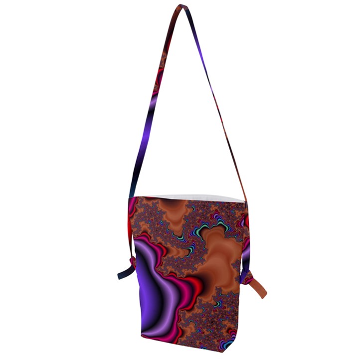 Colorful Piece Abstract Folding Shoulder Bag