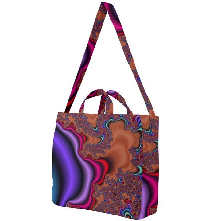 Colorful Piece Abstract Square Shoulder Tote Bag