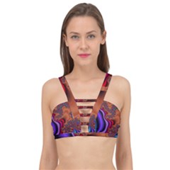 Colorful Piece Abstract Cage Up Bikini Top by Vaneshop