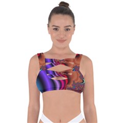 Colorful Piece Abstract Bandaged Up Bikini Top by Vaneshop