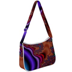 Colorful Piece Abstract Zip Up Shoulder Bag by Vaneshop