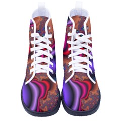 Colorful Piece Abstract Women s High-top Canvas Sneakers