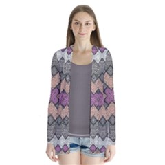 Mandala Decoration Floral Flower Drape Collar Cardigan by Vaneshop