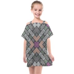 Mandala Decoration Floral Flower Kids  One Piece Chiffon Dress