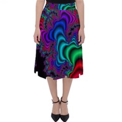 Abstract Piece Color Classic Midi Skirt