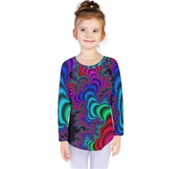 Abstract Piece Color Kids  Long Sleeve Tee