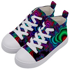 Abstract Piece Color Kids  Mid-top Canvas Sneakers by Vaneshop