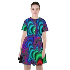 Abstract Piece Color Sailor Dress by Vaneshop