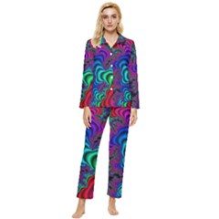 Abstract Piece Color Womens  Long Sleeve Velvet Pocket Pajamas Set by Vaneshop