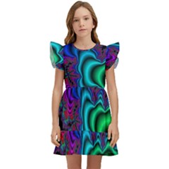 Abstract Piece Color Kids  Winged Sleeve Dress by Vaneshop