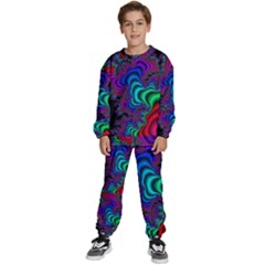 Abstract Piece Color Kids  Sweatshirt Set by Vaneshop