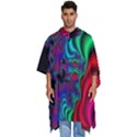 Abstract Piece Color Men s Hooded Rain Ponchos View1