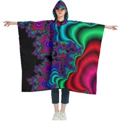 Abstract Piece Color Women s Hooded Rain Ponchos by Vaneshop