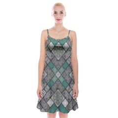 Mandala Decoration Flora Floral Flower Spaghetti Strap Velvet Dress by Vaneshop