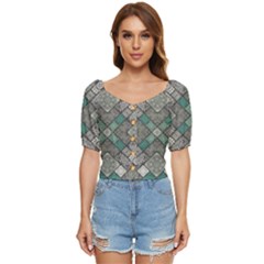 Mandala Decoration Flora Floral Flower Button Up Blouse