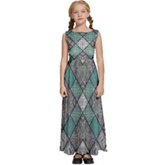 Mandala Decoration Flora Floral Flower Kids  Satin Sleeveless Maxi Dress by Vaneshop