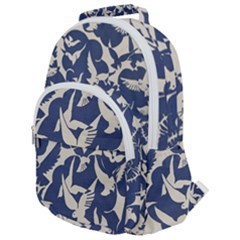 Bird Animal Animal Background Rounded Multi Pocket Backpack by Vaneshop