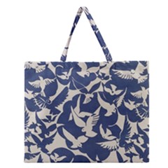 Bird Animal Animal Background Zipper Large Tote Bag by Vaneshop