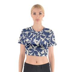 Bird Animal Animal Background Cotton Crop Top by Vaneshop