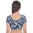 Bird Animal Animal Background Velvet Short Sleeve Crop Top  View2