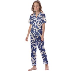 Bird Animal Animal Background Kids  Satin Short Sleeve Pajamas Set by Vaneshop