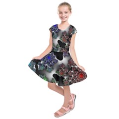 Piece Graphic Kids  Short Sleeve Dress by Vaneshop