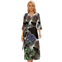 Piece Graphic Midsummer Wrap Dress