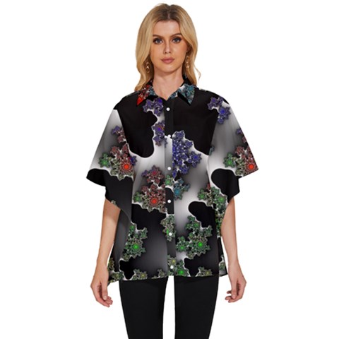 Piece Graphic Women s Batwing Button Up Shirt by Vaneshop