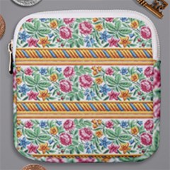 Flower Fabric Design Mini Square Pouch