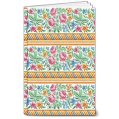 Flower Fabric Design 8  X 10  Softcover Notebook by Vaneshop