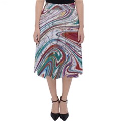 Abstract Background Ornamental Classic Midi Skirt by Vaneshop