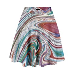 Abstract Background Ornamental High Waist Skirt by Vaneshop