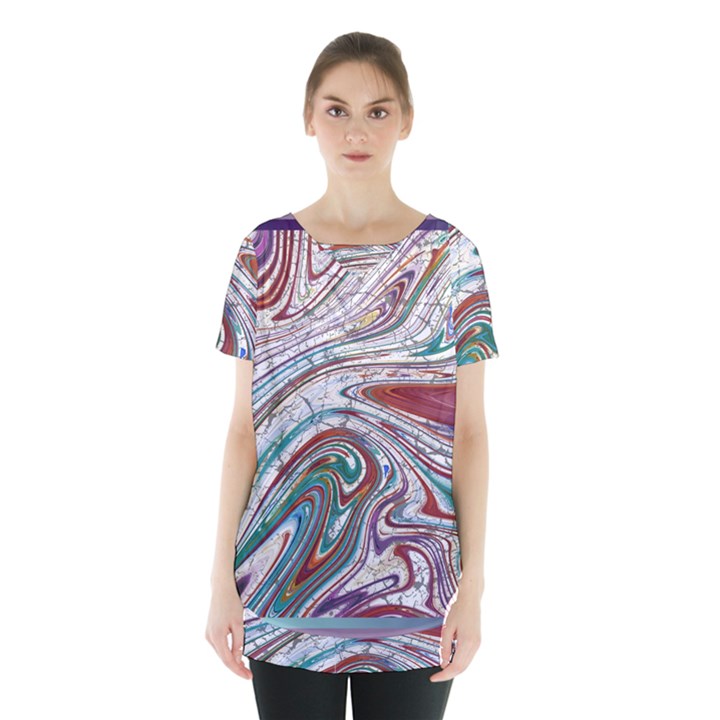 Abstract Background Ornamental Skirt Hem Sports Top