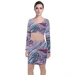 Abstract Background Ornamental Top And Skirt Sets by Vaneshop