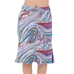 Abstract Background Ornamental Short Mermaid Skirt by Vaneshop