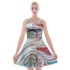 Abstract Background Ornamental Velvet Skater Dress by Vaneshop