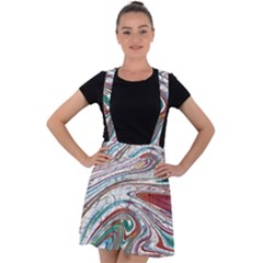 Abstract Background Ornamental Velvet Suspender Skater Skirt by Vaneshop