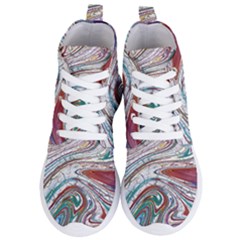 Abstract Background Ornamental Women s Lightweight High Top Sneakers by Vaneshop