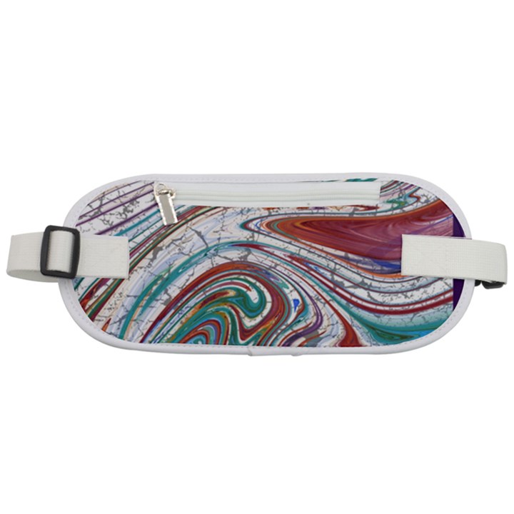 Abstract Background Ornamental Rounded Waist Pouch