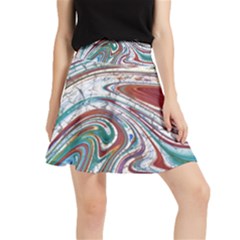 Abstract Background Ornamental Waistband Skirt by Vaneshop